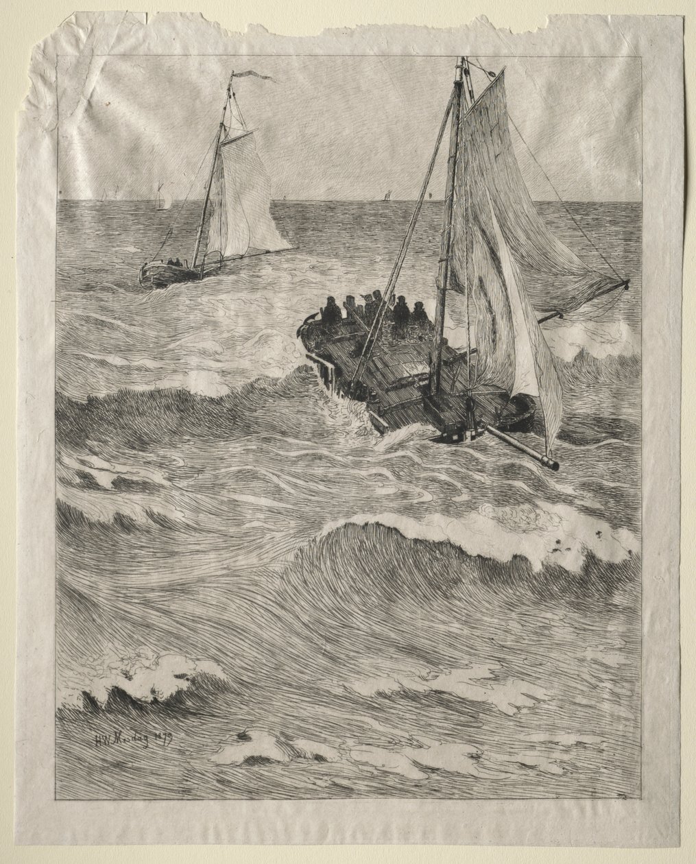 Marin scen av Hendrik Willem Mesdag