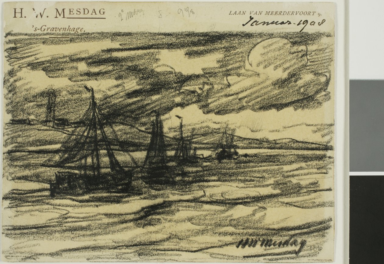 Fartyg till sjöss av Hendrik Willem Mesdag