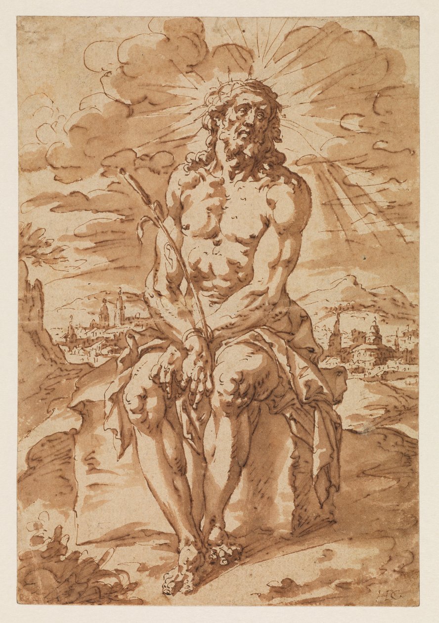 Man av sorger - Ecce Homo, 1585-1630 av Hendrick de Clerck