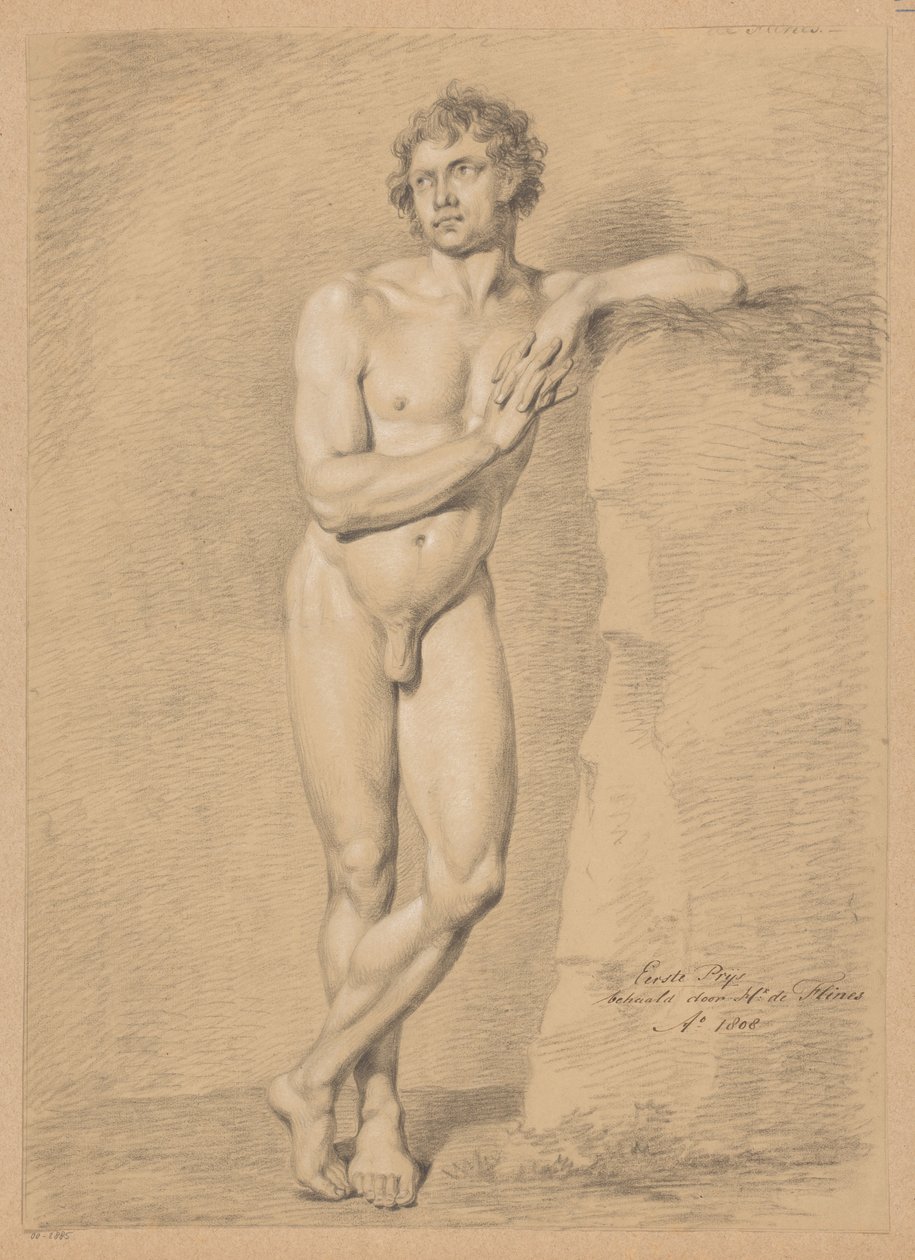 Stående manlig naken, sedd framifrån (1:a pris 1808) av Hendrik de Flines