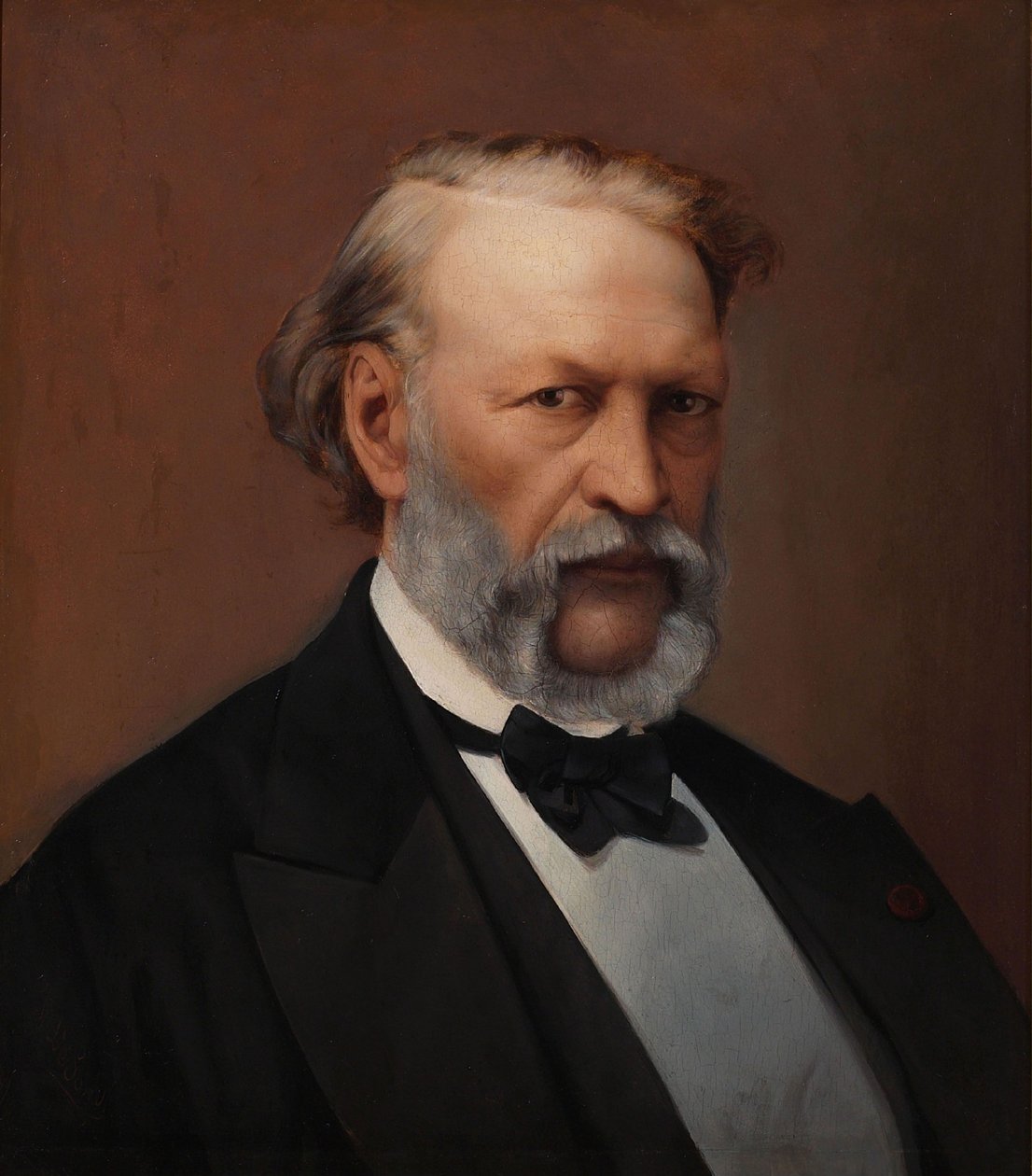 Porträtt av Hendrik Conscience 1812-1883. av Hendrik de Pondt