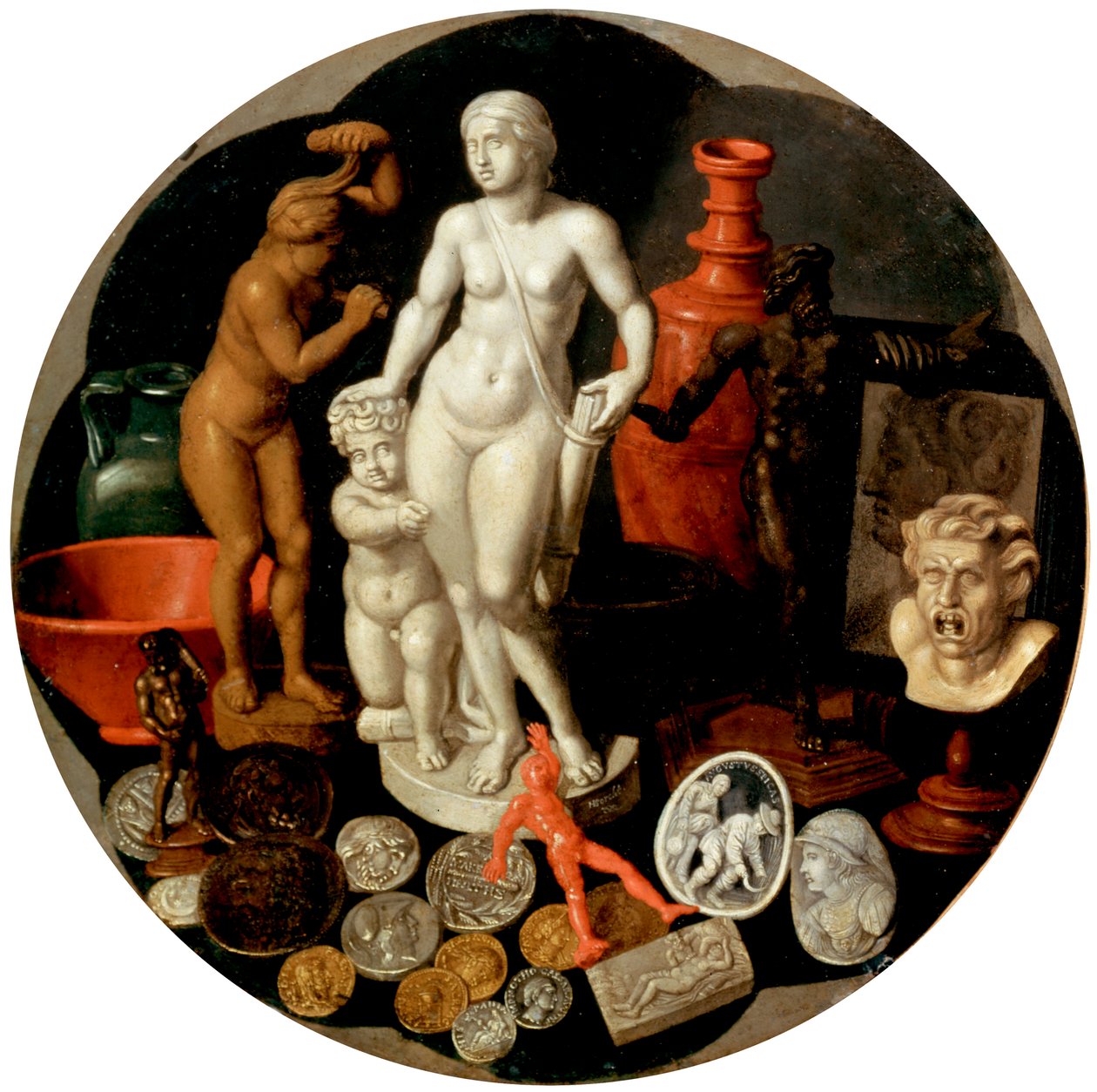 Stilleben med en samling kuriosa, 1600-talet. av Hendrik the Younger Borcht van der