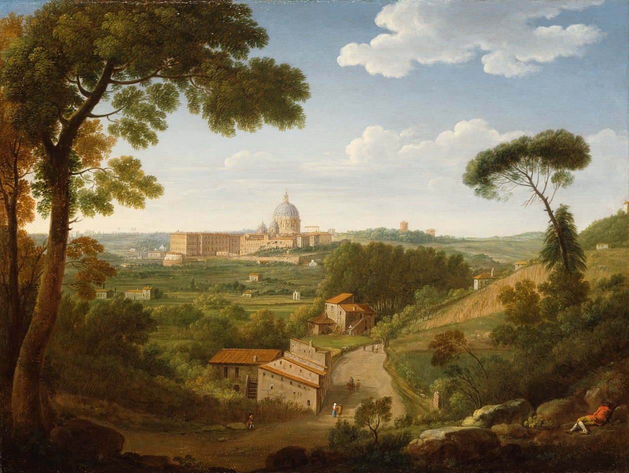 Vatikanen från Monte Mario (olja på duk) av Hendrik van Lint