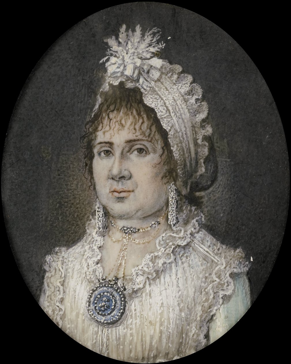 Catherine Theresia Weber (1760/61-1847). Hustru till Joannes Titsingh, Amsterdam av Hendrik van Overklift (possibly)
