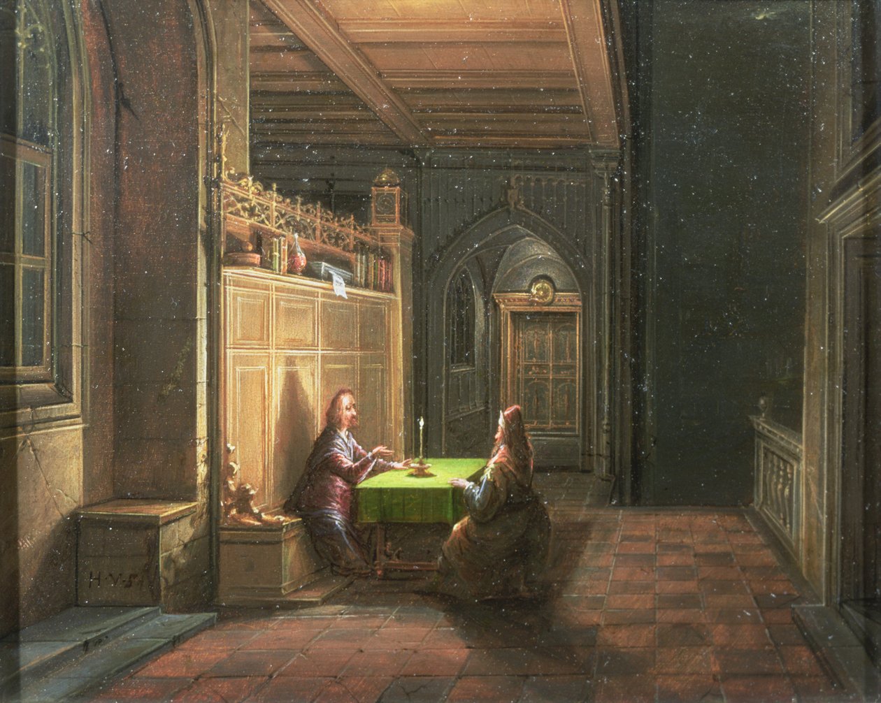 Kristus i Nikodemis hus av Hendrik van Steenwyck
