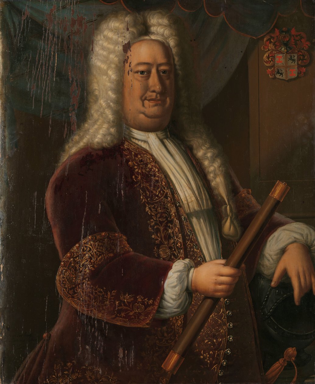 Dirk van Cloon (1730-1735) Porträtt av Dirk van Cloon, generalguvernör i Nederländska Ostindien av Hendrik van den Bosch