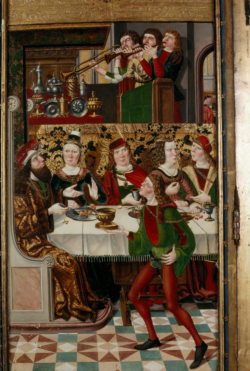 "The Banquet of Ahasuerus" baserad på en berättelse i Esters bok, av en okänd..., 2022 (foto) av Henning von der Heide