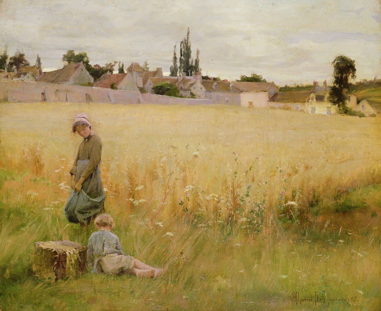 En sommaräng, 1887 av Henri Alphonse Louis Laurent Desrousseaux