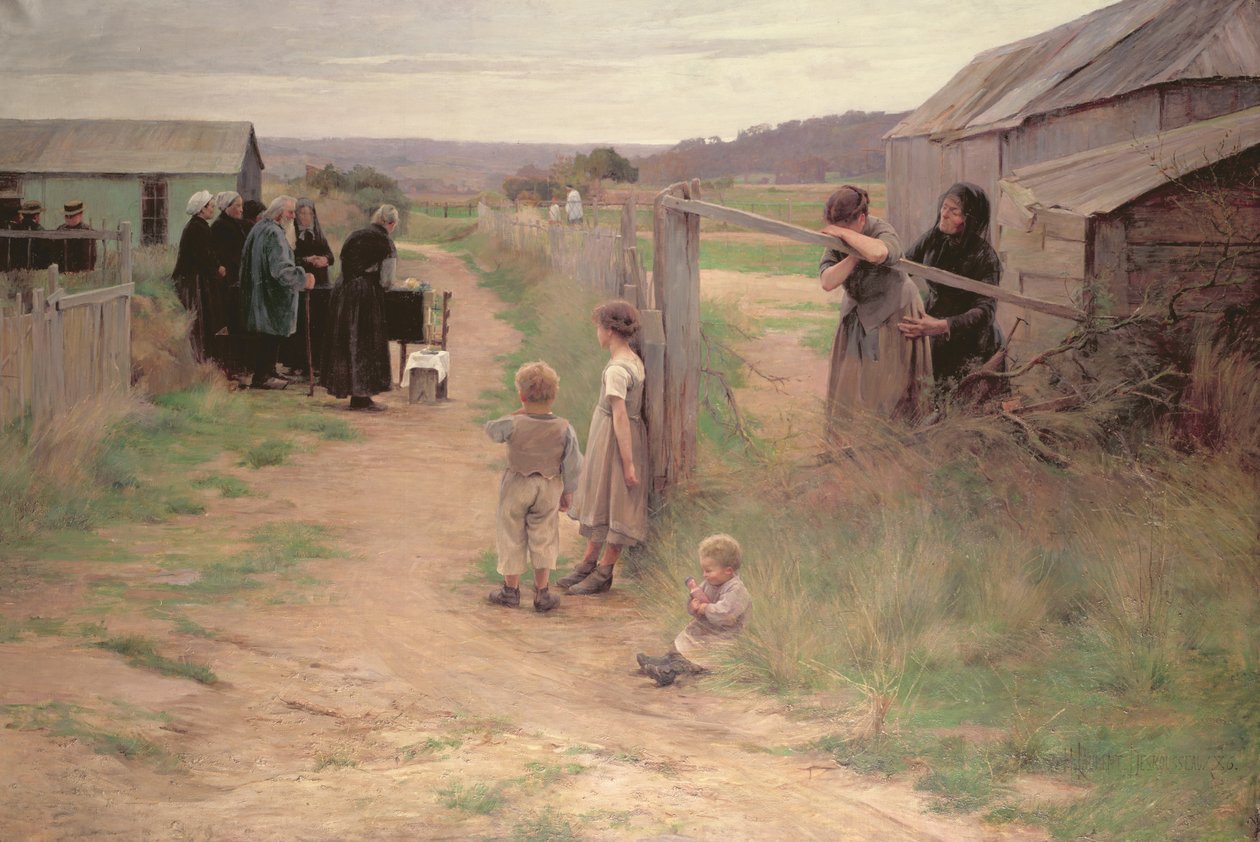 Begravning i Bresse, 1886 av Henri Alphonse Louis Laurent Desrousseaux