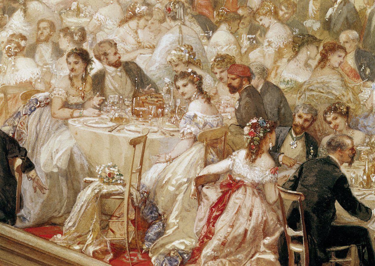 Middag på Tuilerierna, 1867 (detalj av 182992) av Henri Baron