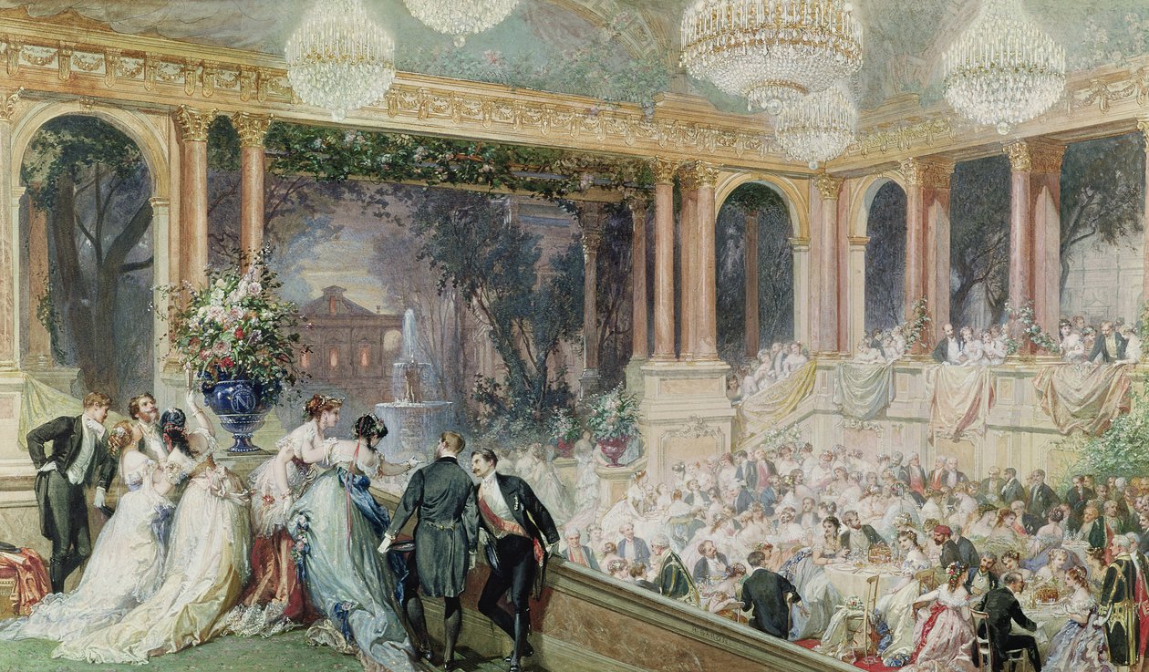 Middag på Tuilerierne, 1867 swed av Henri Baron
