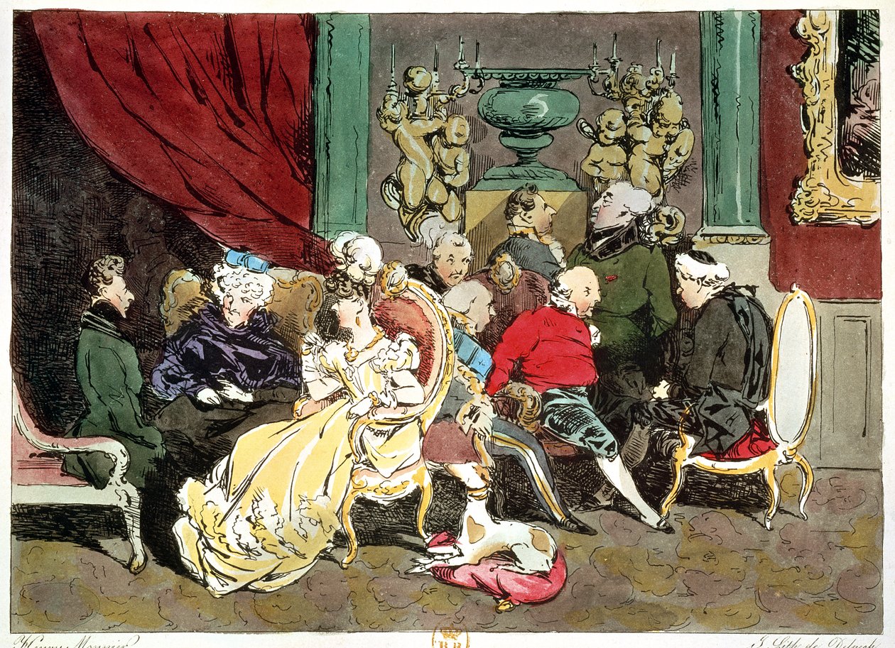 Le Faubourg Saint-Germain, iliyochongwa na Delpech, 1828 swed av Henri Bonaventure Monnier