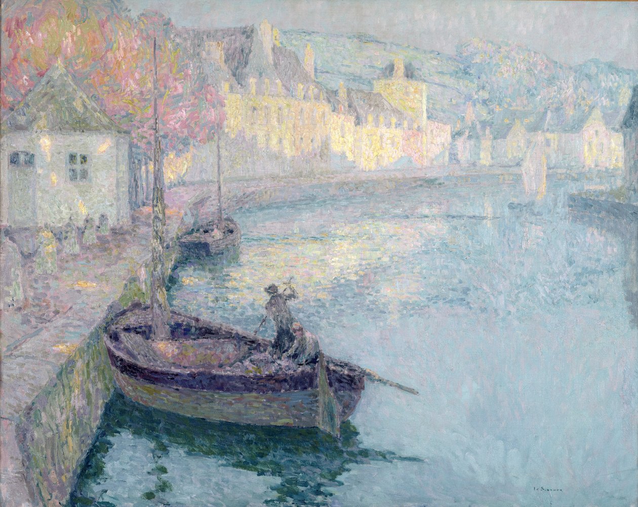 Klar morgon, Quimperle, 1923 av Henri Eugene Augustin Le Sidaner