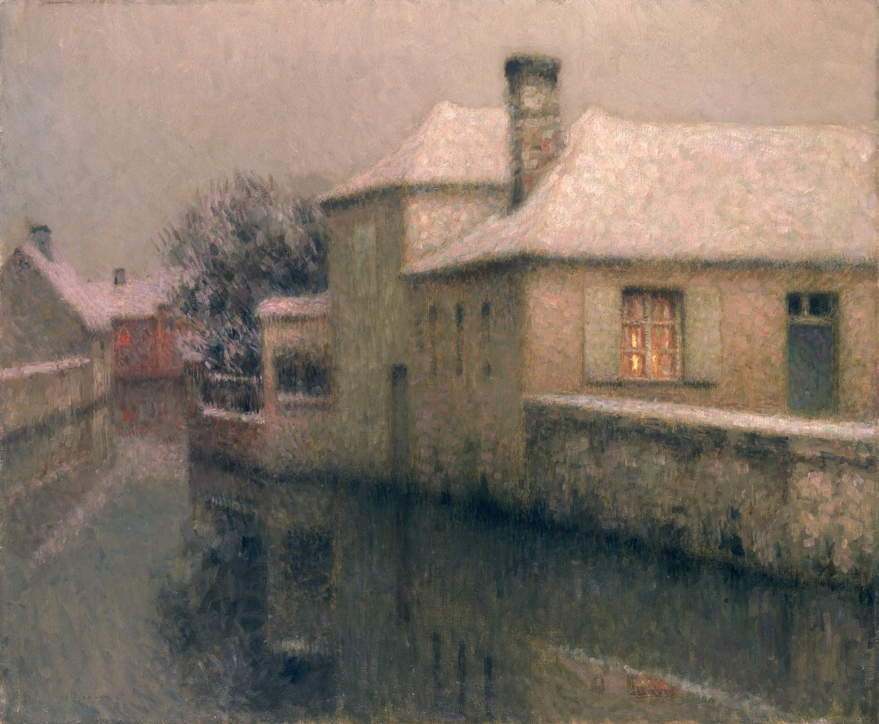Nemours (Seine vid Marne) c.1903 av Henri Eugene Augustin Le Sidaner