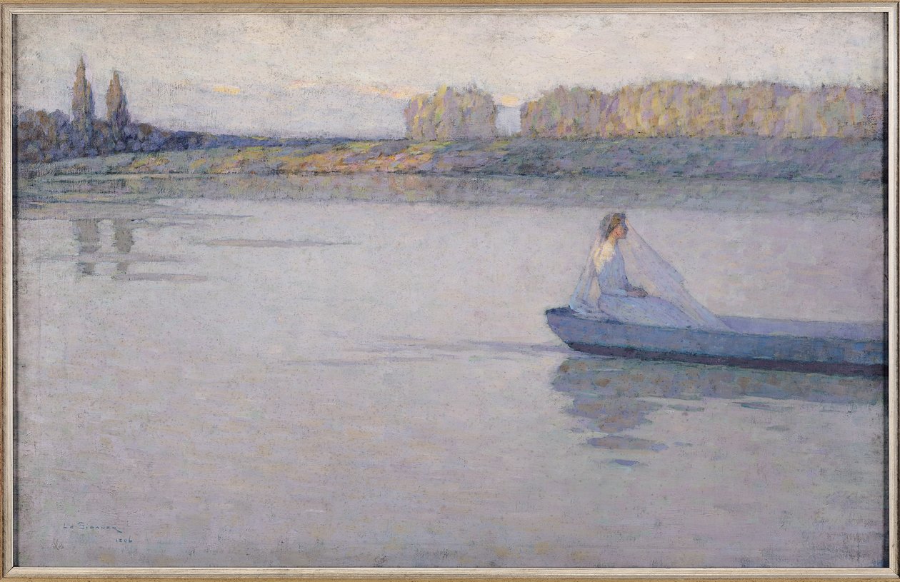 På floden, morgon, 1896 av Henri Eugene Augustin Le Sidaner