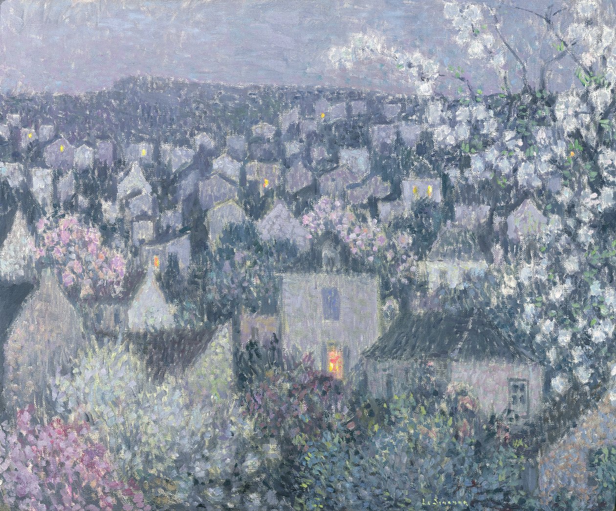 Vårkväll av Henri Eugene Augustin Le Sidaner