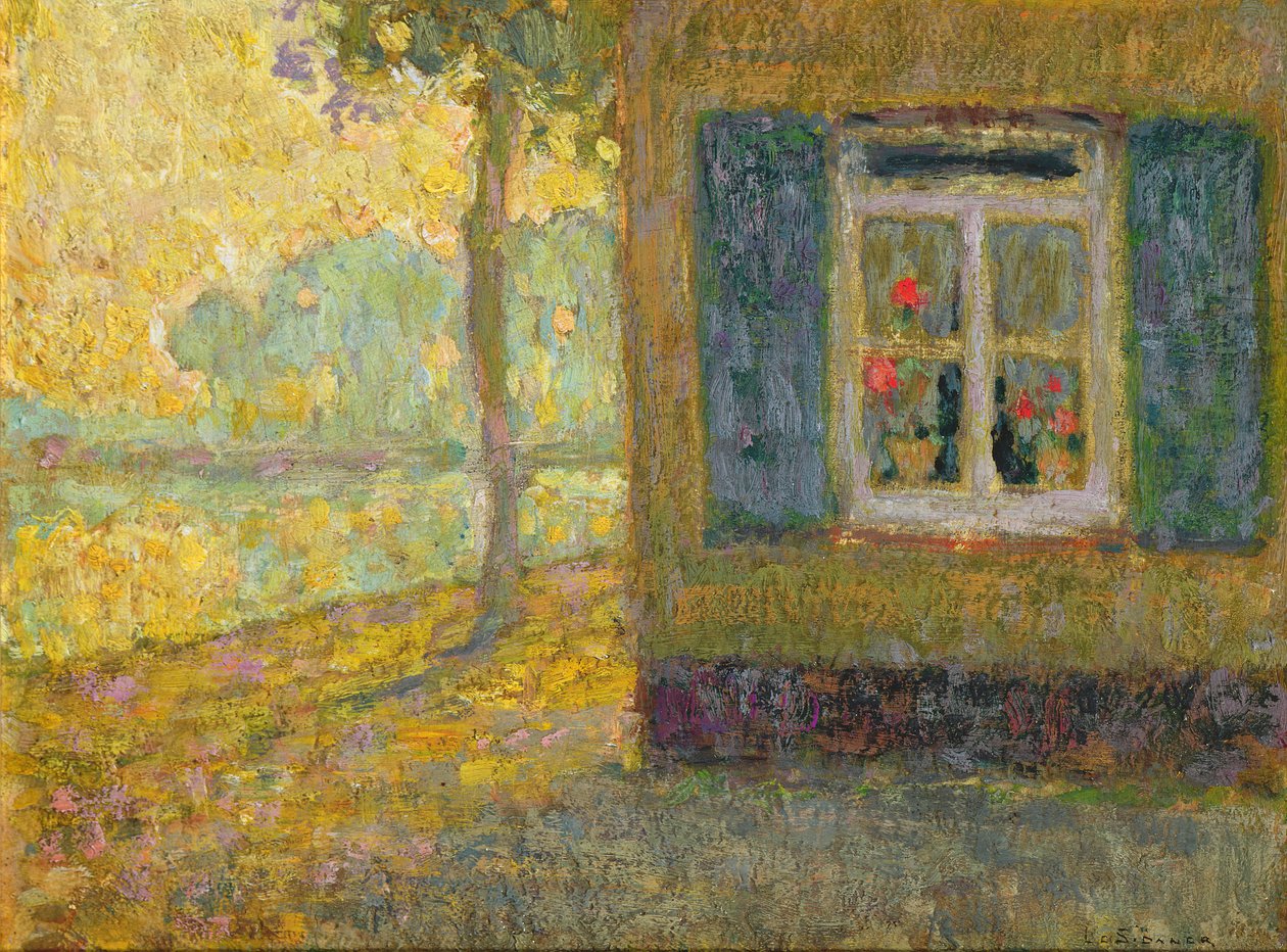 Kanalstigen, Gravelines av Henri Eugene Augustin Le Sidaner