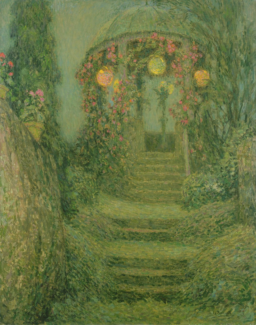 Den upplysta paviljongen av Henri Eugene Augustin Le Sidaner