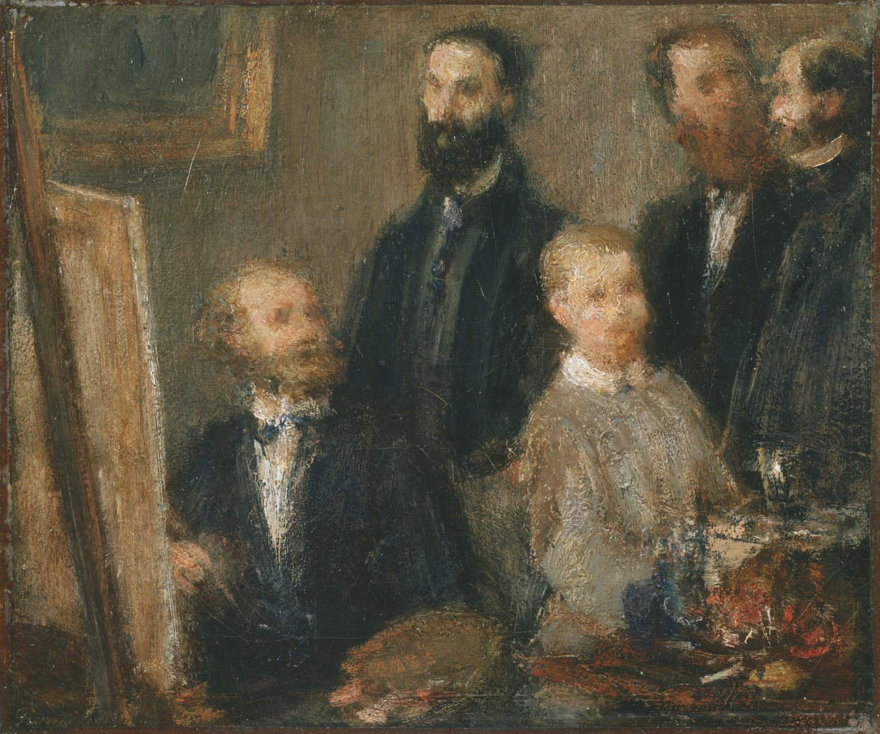 Manet i sin ateljé av Ignace Henri Jean Fantin Latour