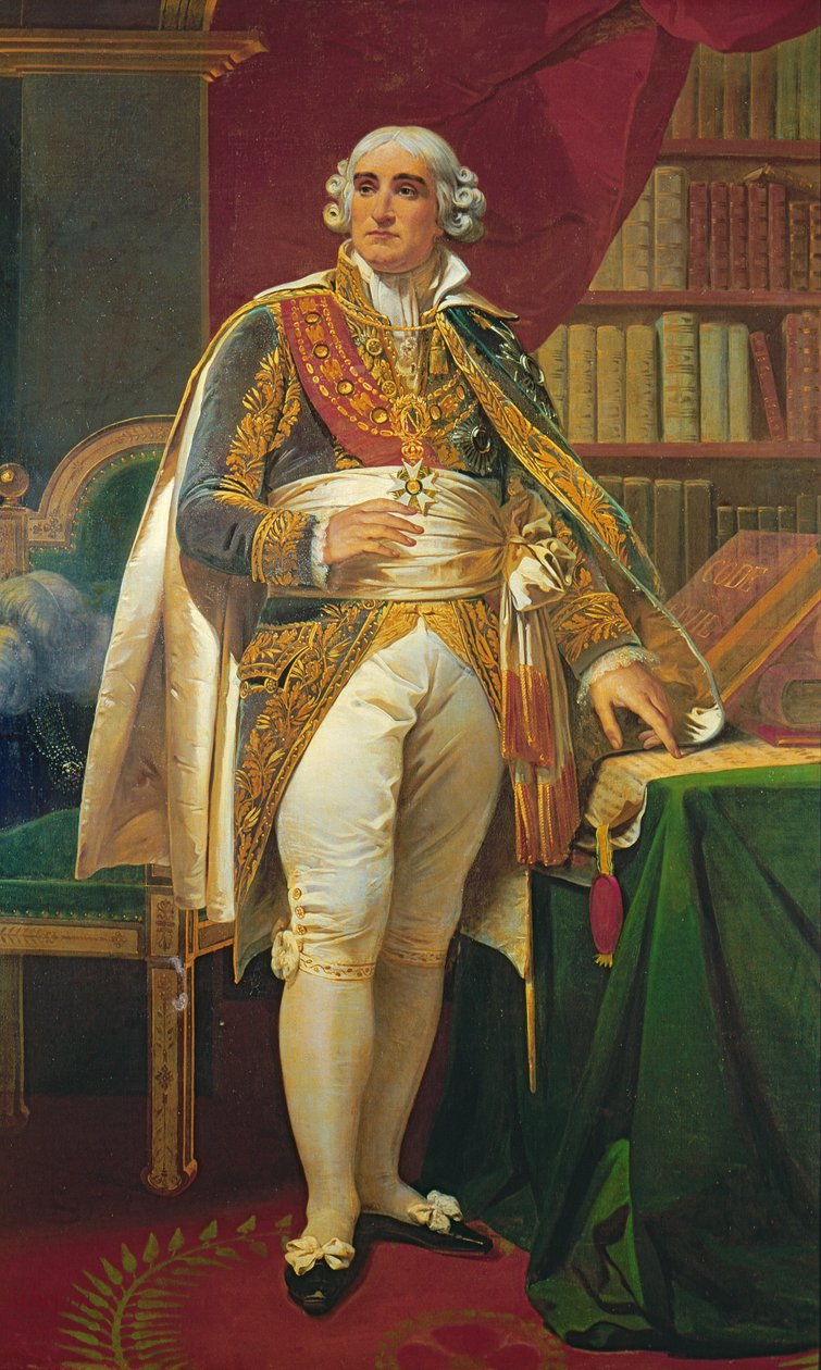 Porträtt av Jean-Jacques-Regis de Cambaceres (1753-1824) av Henri Frederic Schopin
