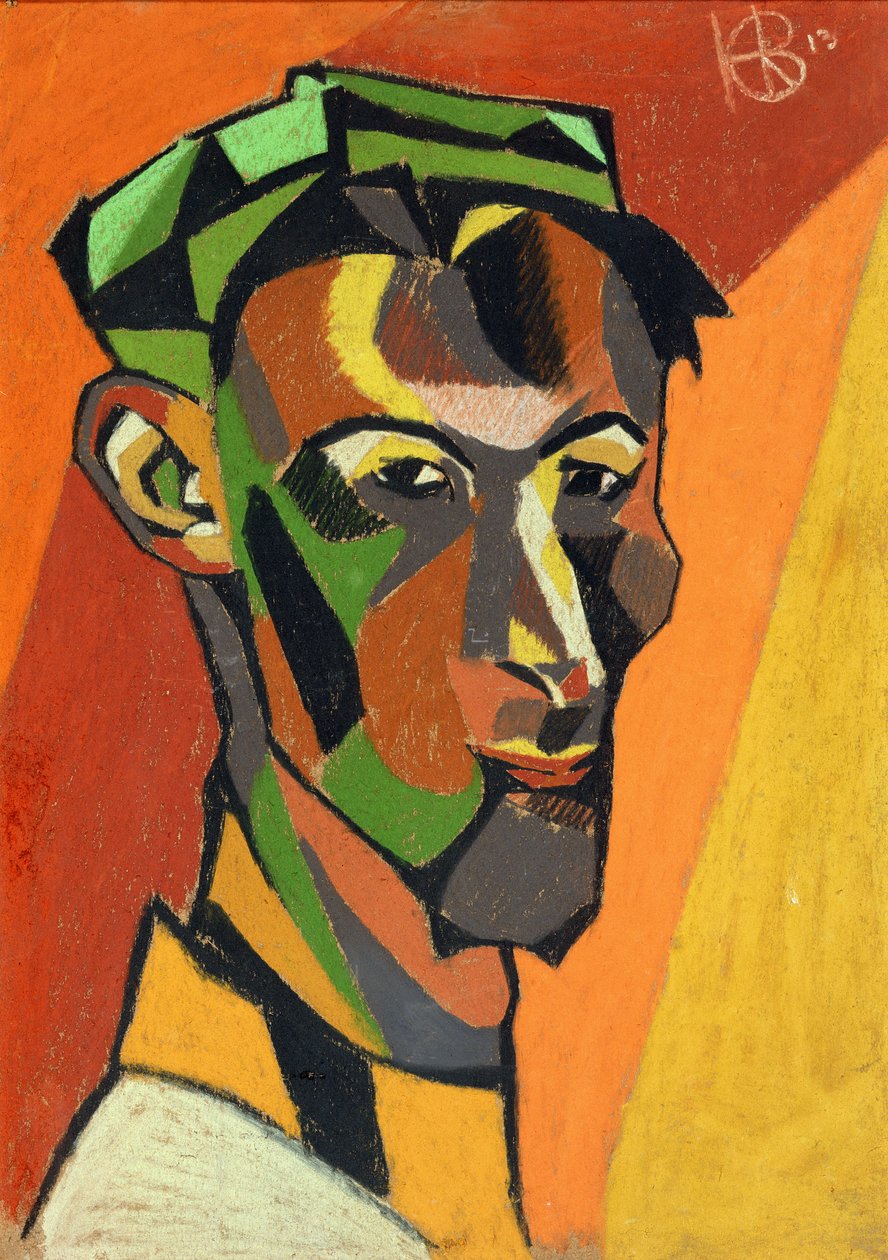 Självporträtt, 1913 (pastell på papper) av Henri Gaudier Brzeska