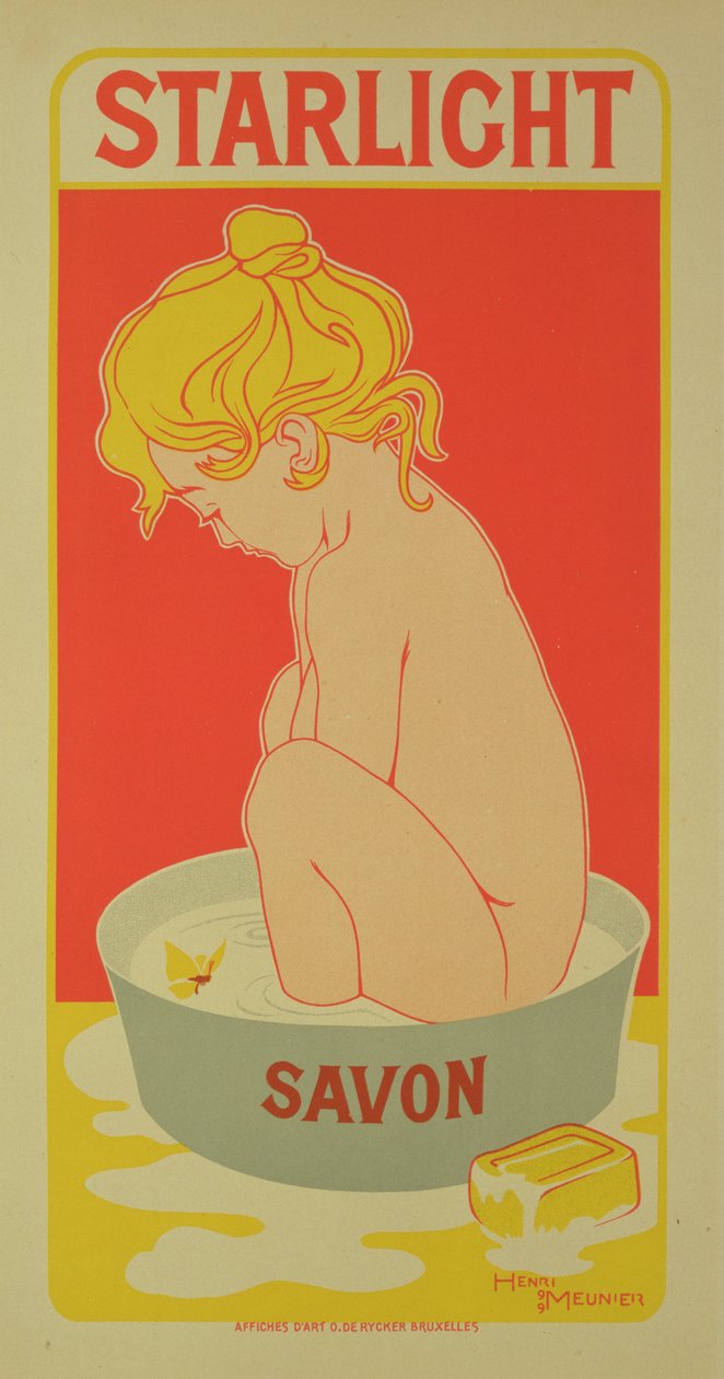 Reproduktion av en affisch med reklam för "Starlight Soap", 1899 av Georges Meunier