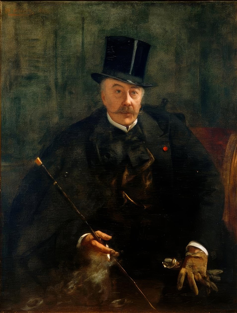 Alfred Stevens / målning av Henri Gervex av Henri Gervex