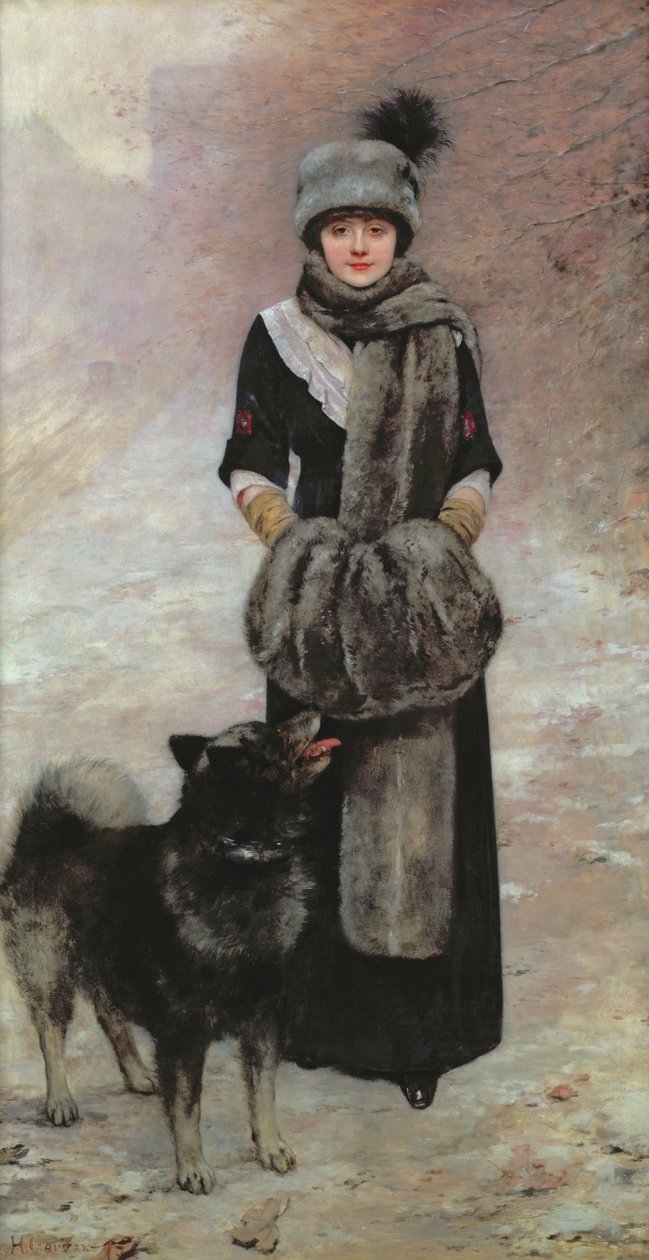 Porträtt av Colette Gervex, konstnärens dotter, 1910 av Henri Gervex
