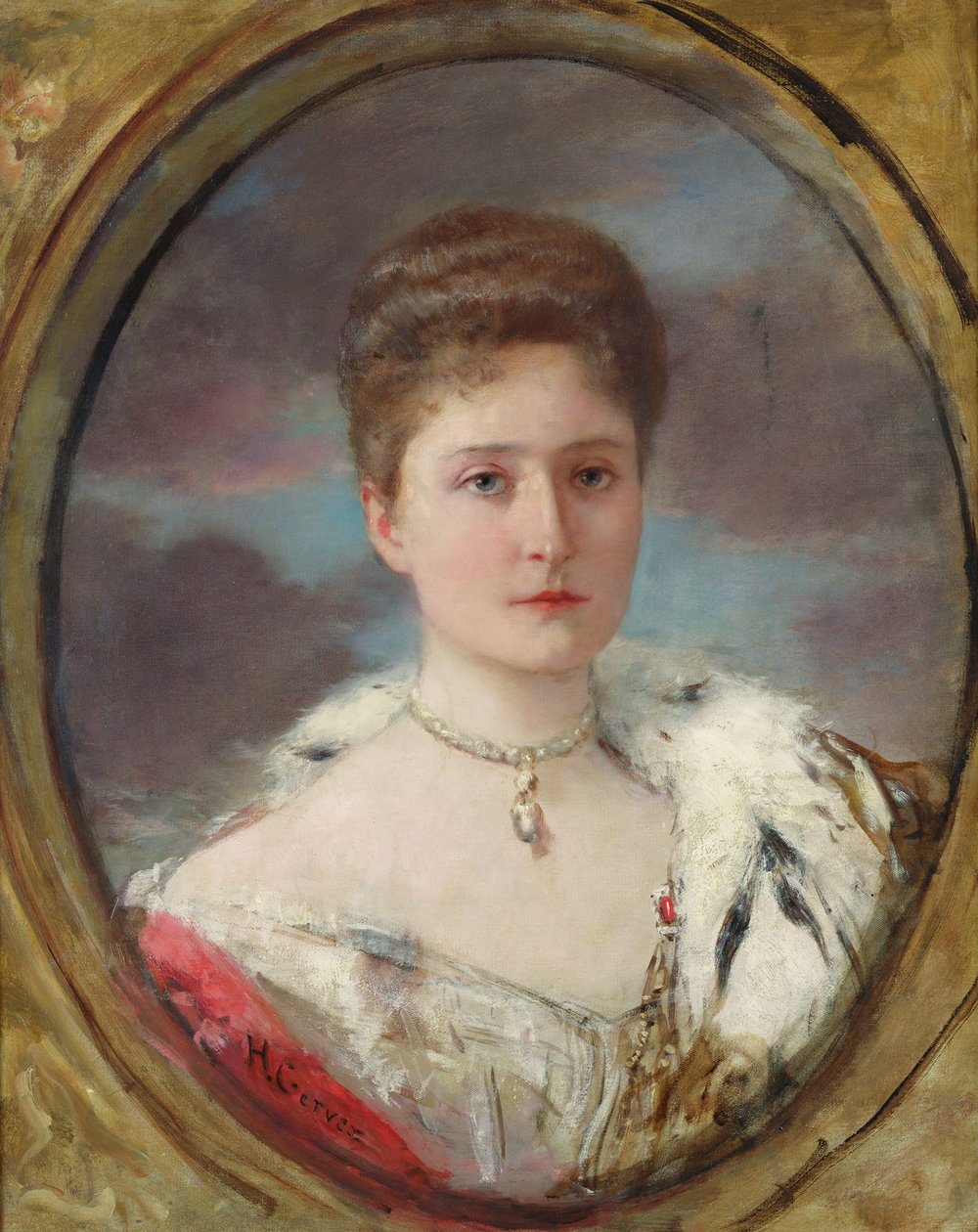 Porträtt av tsarina Alexandra (1872-1918), 1898 av Henri Gervex