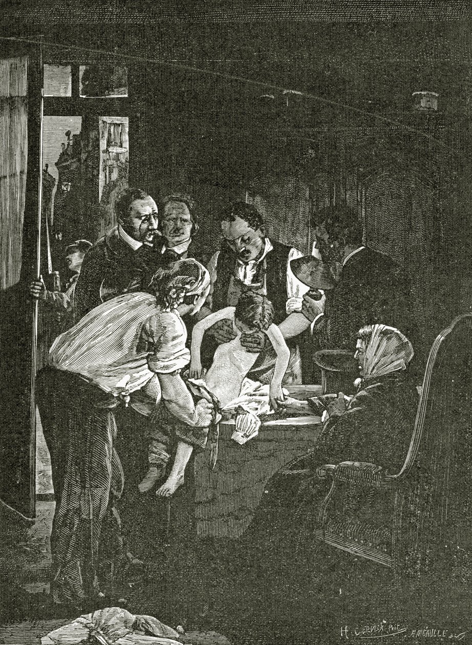 Souvenir de la Nuit du 4, 1800-talet (bw gravyr) av Henri Gervex