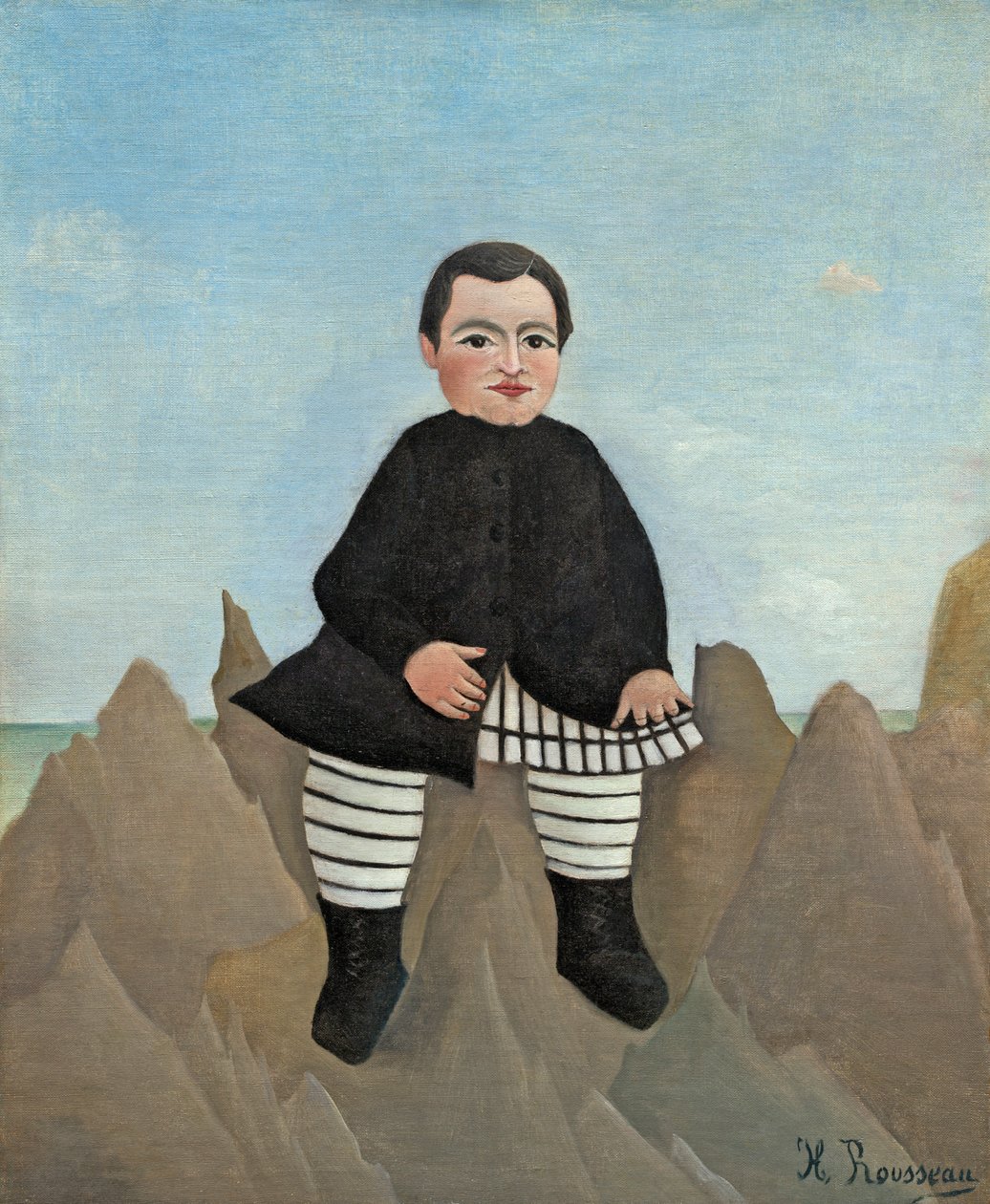 Boy on the Rocks, 1895-97 (olja på linne) av Henri Rousseau