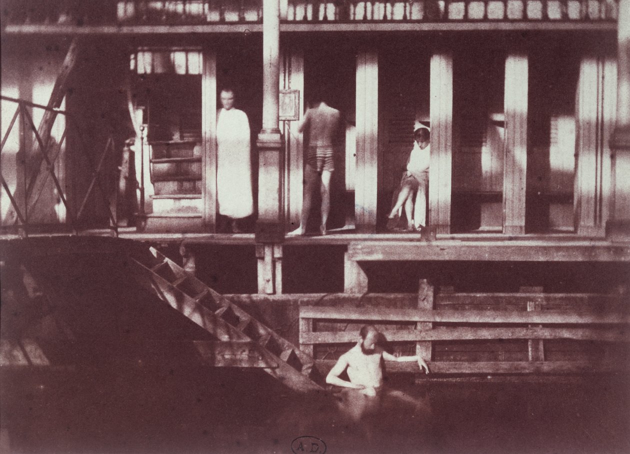 Public Baths i Paris, ca 1852 (kalotyp) av Henri Jean Louis Le Secq