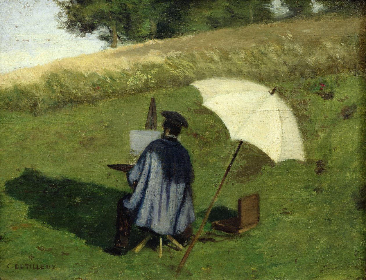 Desire Dubois målning i det fria, ca 1852 av Henri Joseph Constant Dutilleux