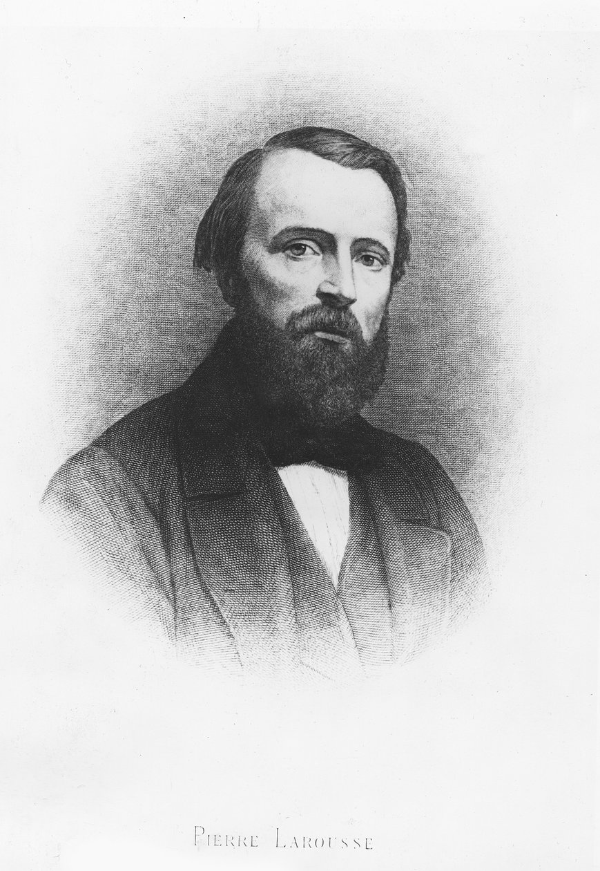Porträtt av Pierre Larousse av Henri Joseph Dubouchet