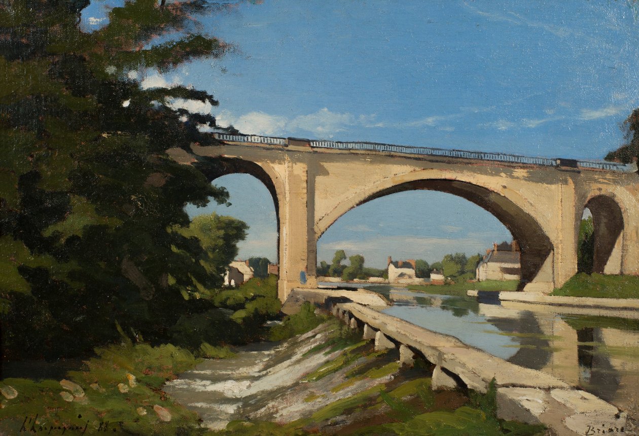 Järnvägsbron vid Briare av Henri Joseph Harpignies