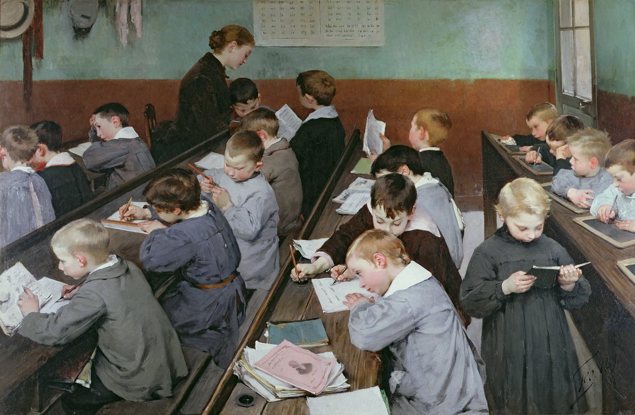 Barnklassen, 1889 av Henri Jules Jean Geoffroy