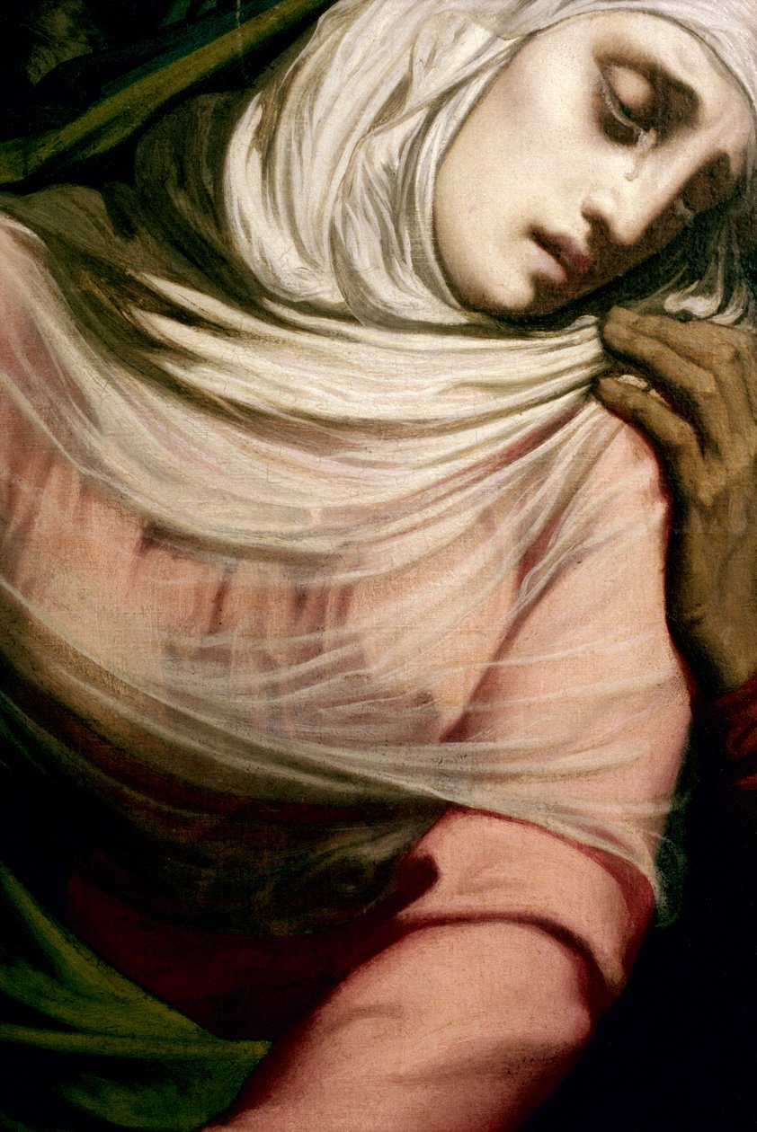 Jungfru Maria vid korsets fot, 1847 (detalj) (se även 252682 och 252683) av Henri Lehmann