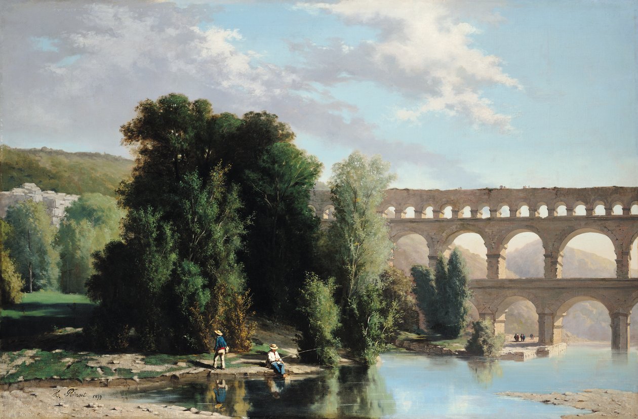 Utsikt över Pont du Gard, 1859 av Henri Marie Poinsot