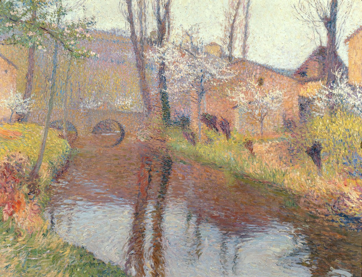 Landskap med en bro av Henri Martin
