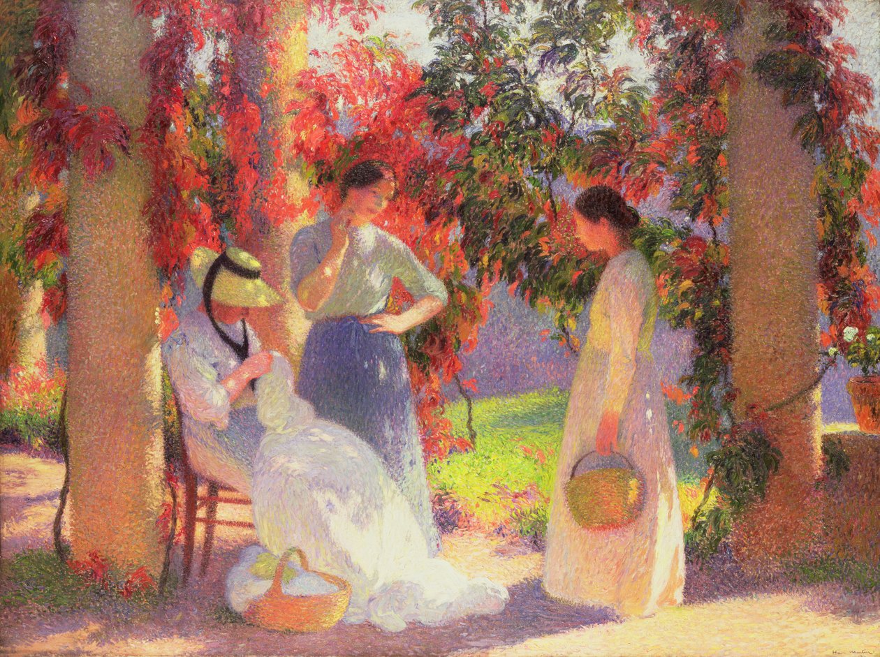 Syscen under pergolan i Marquayrol, 1902 av Henri Martin