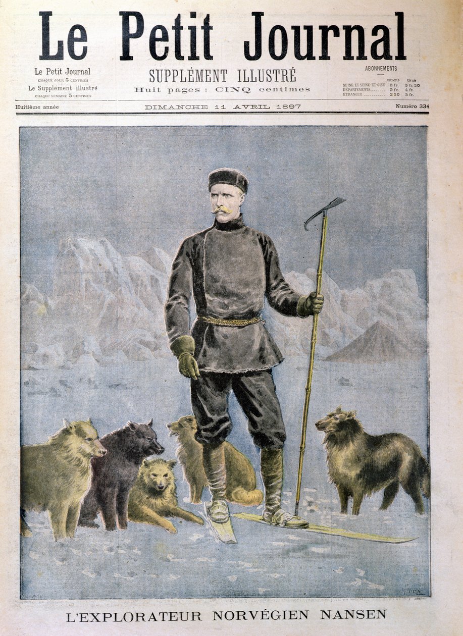 Den norske upptäcktsresanden Nansen, framsida av "Le Petit Journal", 11 april 1897 av Henri Meyer