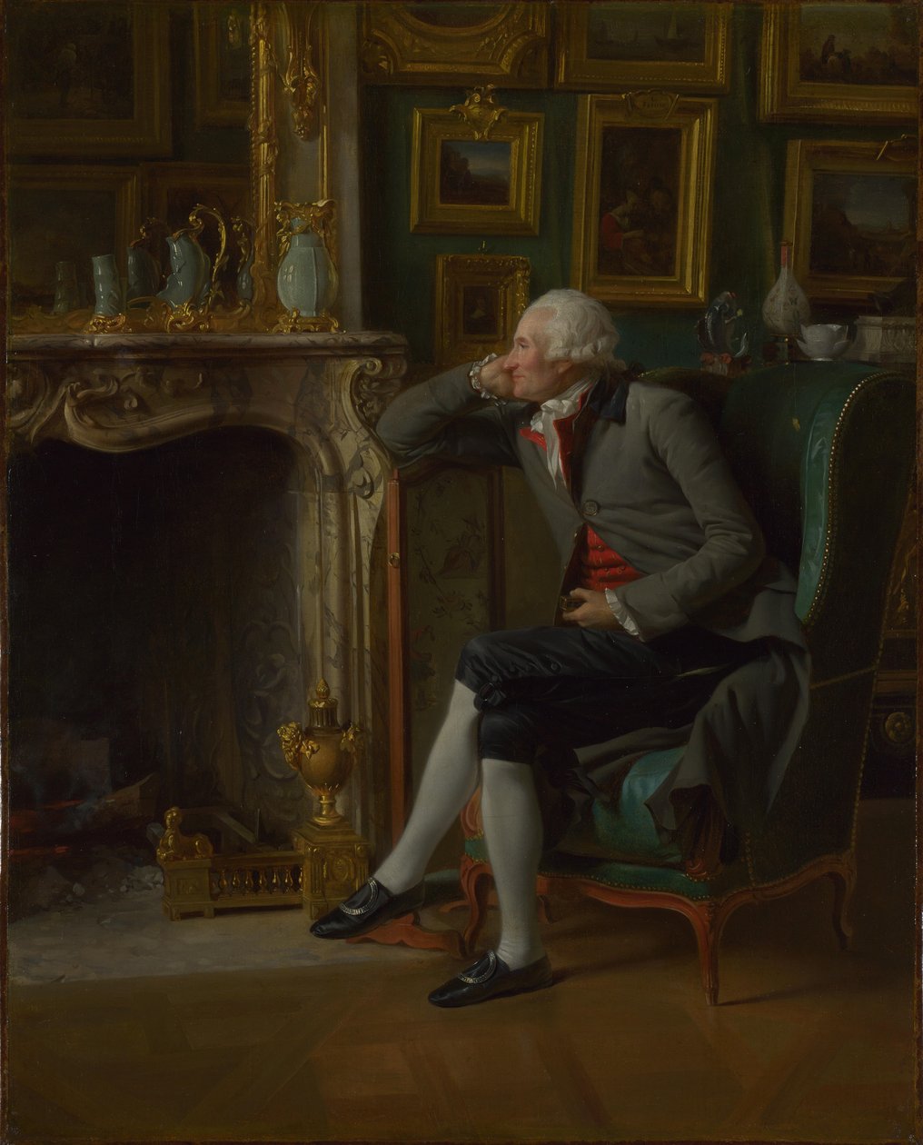 Le baron de Besenval dans son salon de compagnie The Baron de Besenval in his Salon de Compagnie av Henri Pierre Danloux