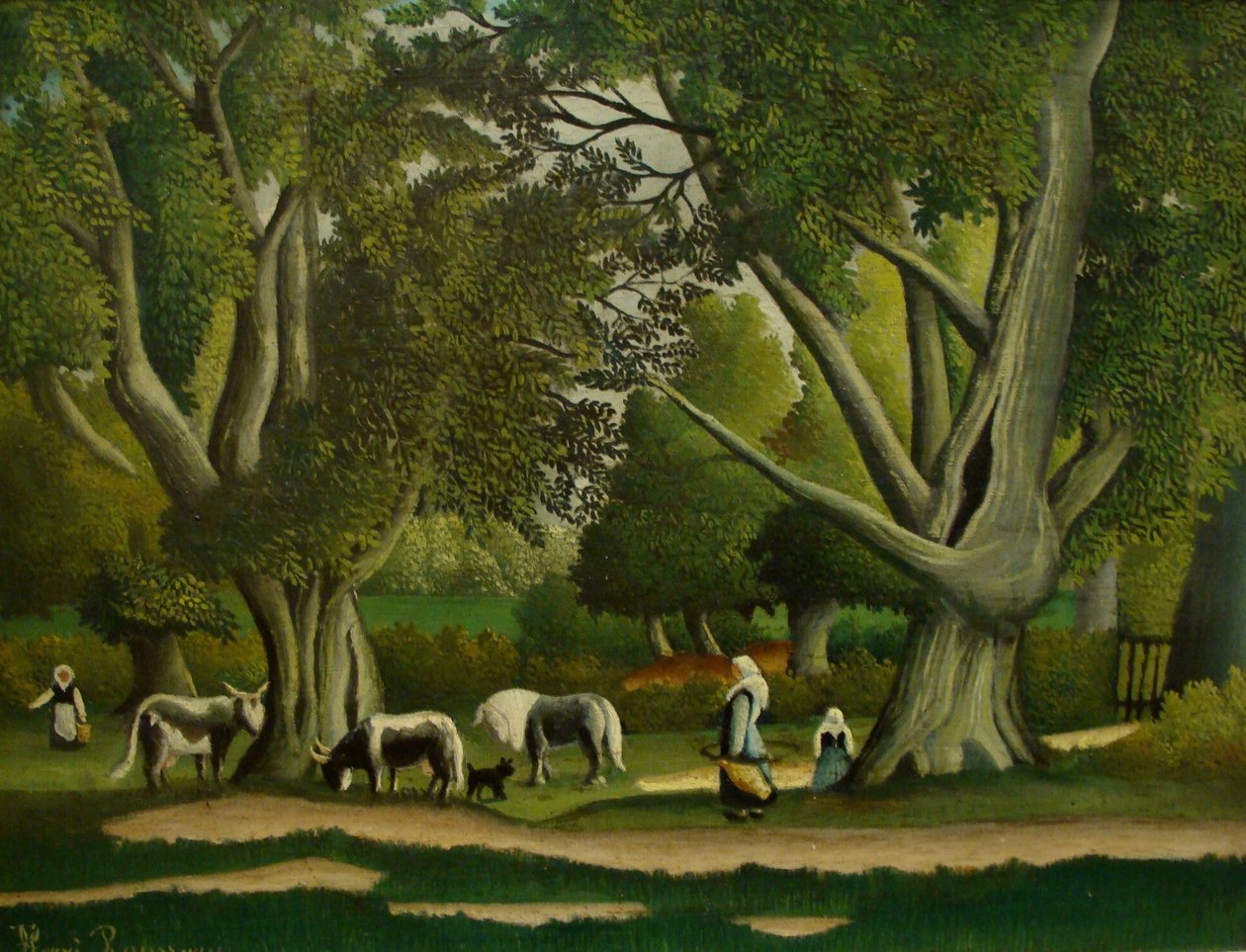 Landscape with Milkmaids  av Henri Rousseau