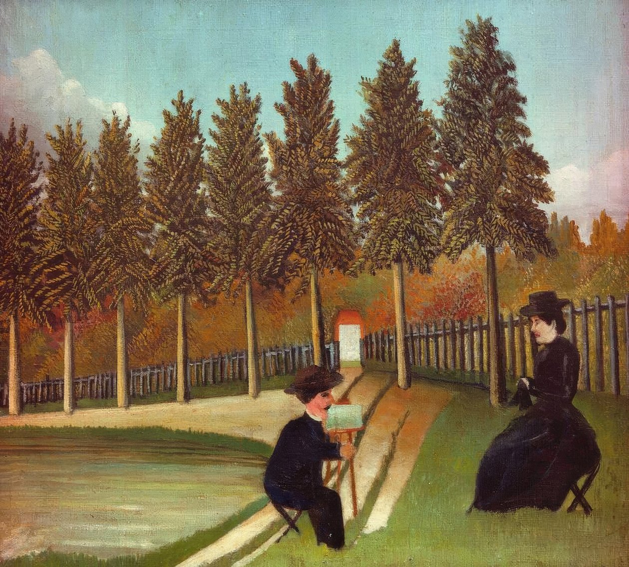 Målaren och hans fru av Henri Rousseau