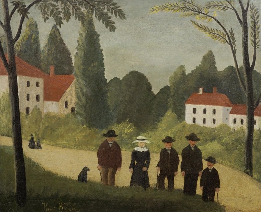 Les promeneurs  av Henri Rousseau