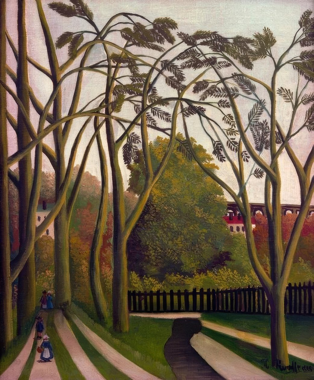 Landskap av stranden av Bièvre nära Bicêtre på våren av Henri Rousseau