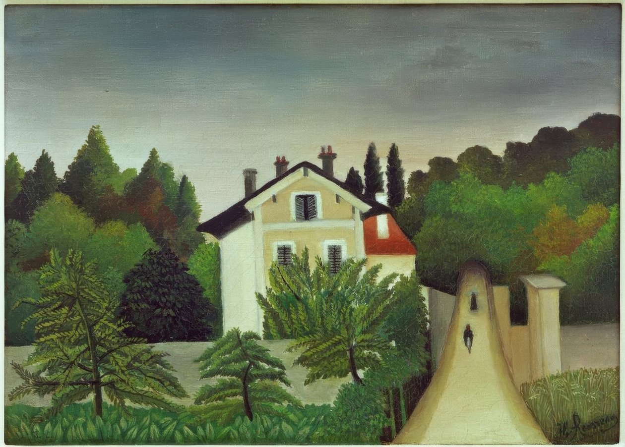 Landskap taget på stranden av Oise, Chaponv territorium av Henri Rousseau