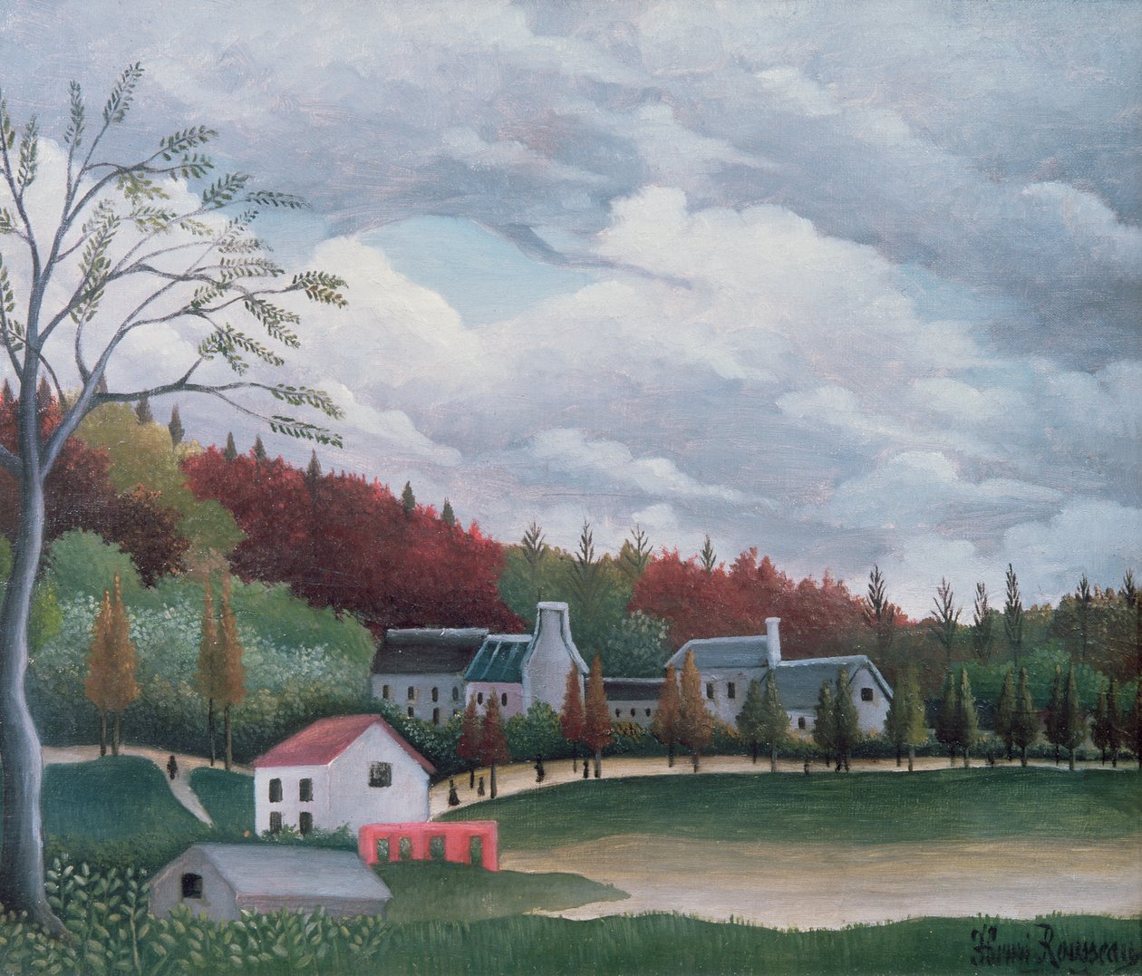 The Bievre at Gentilly, ca. 1895 swed av Henri Rousseau
