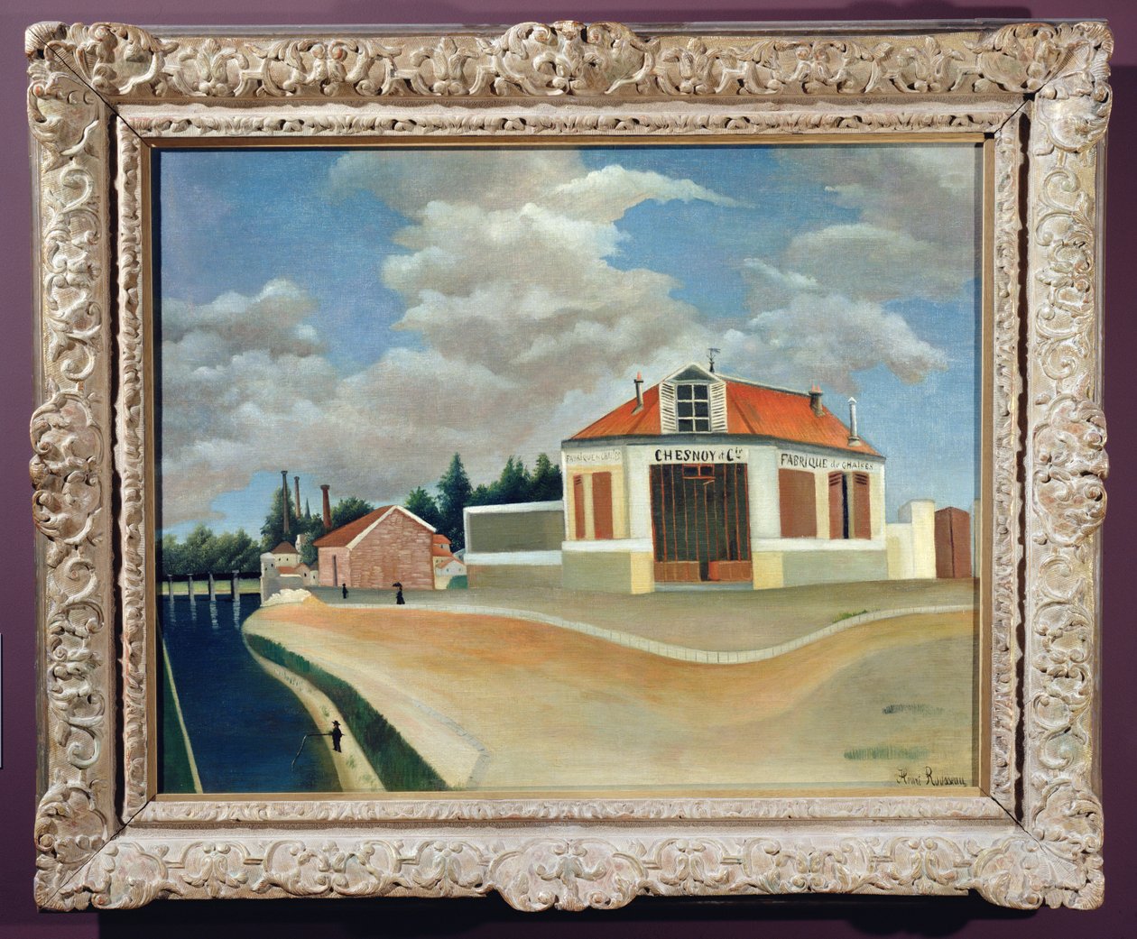 Stolsfabriken i Alfortville, ca 1897 (se även 869820) av Henri Rousseau