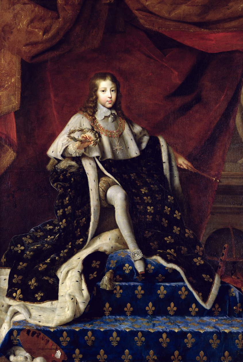 Picha ya Louis XIV (1638-1715) mwenye umri wa miaka 10, 1648 swed av Henri Testelin